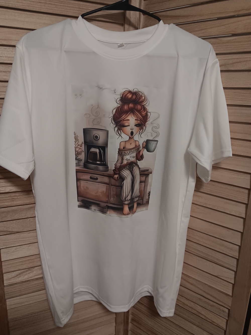 T Shirt short sleeves Coffee Girl Xl
